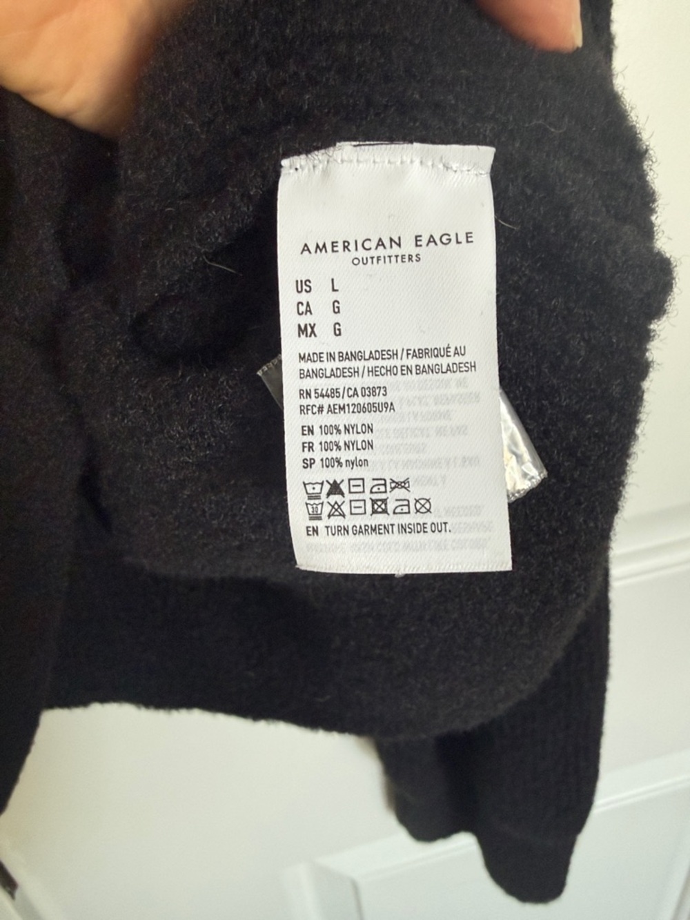 American Eagle Outfitters Oversized Black V-Neck Button Cozy Cardigan - Picture 5 of 6